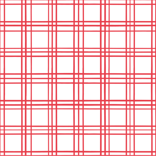 Geometric Plaid Fabric - Red - ineedfabric.com