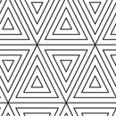 Geometric Triangles Fabric - Black/White - ineedfabric.com