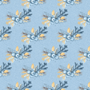 Geometric Winter Berry Fabric - Blue - ineedfabric.com