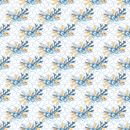 Geometric Winter Berry Fabric - White - ineedfabric.com