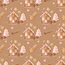 Gingerbread Fabric - Brown - ineedfabric.com