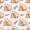 Gingerbread Fabric - White - ineedfabric.com