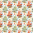 Gingerbread Gnome Houses Allover Fabric - Multi - ineedfabric.com