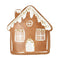 Gingerbread House Fabric Panel - White - ineedfabric.com