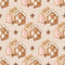 Gingerbread On Stars Fabric - Brown - ineedfabric.com