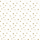 Gingerbread Stars Fabric - Gold - ineedfabric.com