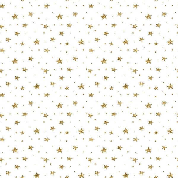 Gingerbread Stars Fabric - Gold - ineedfabric.com