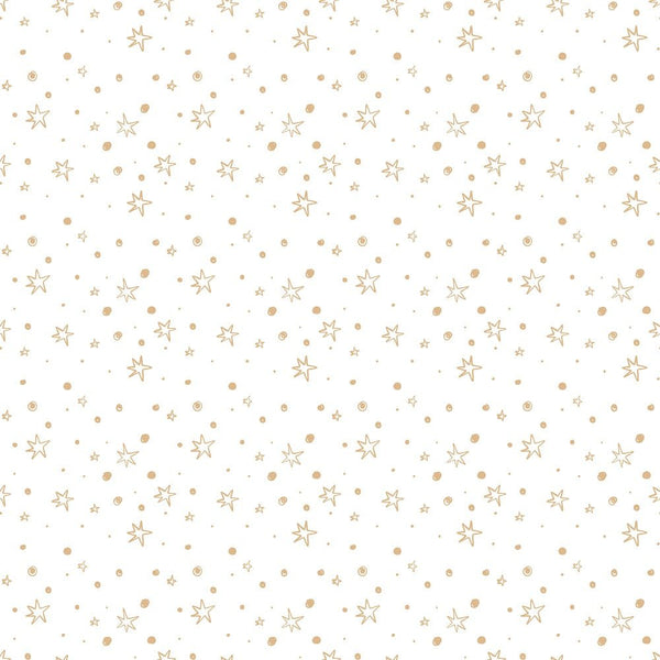 Gingerbread Stars Fabric - Tan - ineedfabric.com