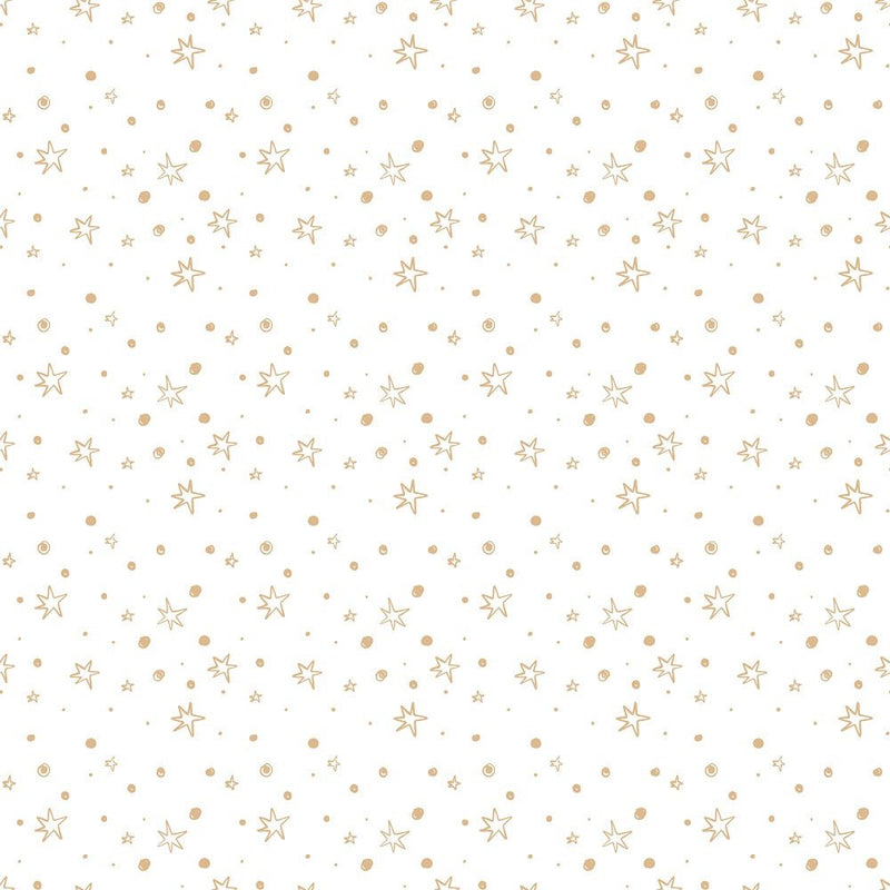 Gingerbread Stars Fabric - Tan - ineedfabric.com