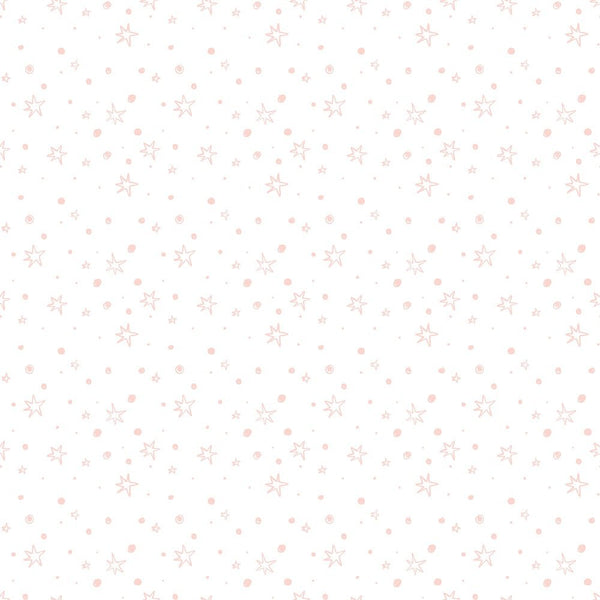 Gingerbread Stars Fabric - White - ineedfabric.com