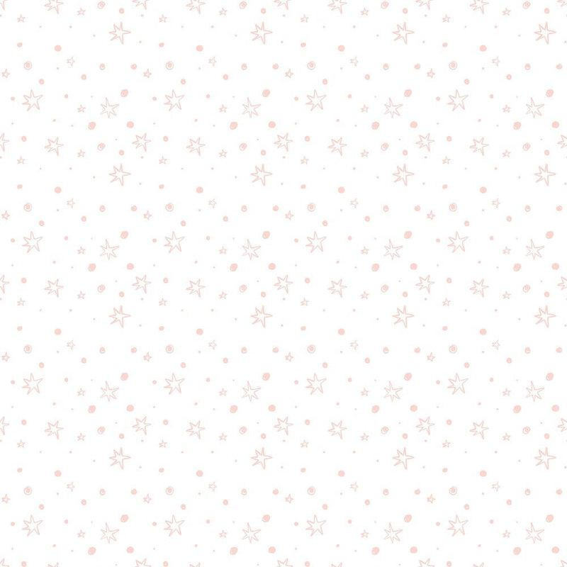 Gingerbread Stars Fabric - White - ineedfabric.com