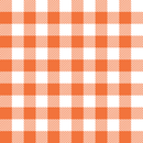 Gingham Fabric - Soft Orange - ineedfabric.com