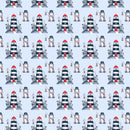 Gnome At Sea Fabric - Blue - ineedfabric.com