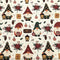Gnome Christmas Party Fabric - White - ineedfabric.com