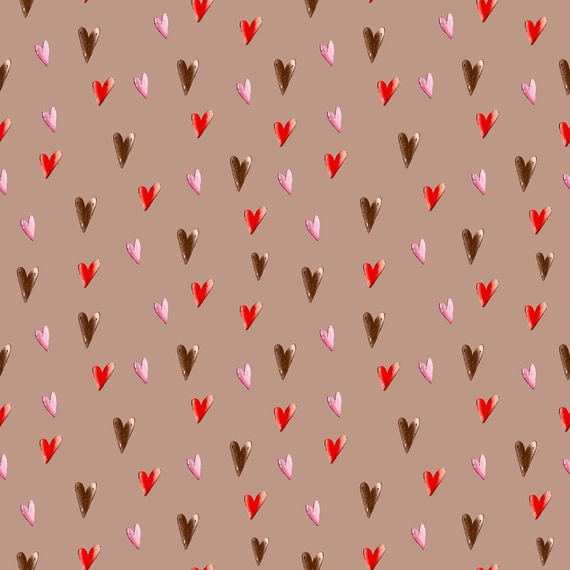 Gnome Hearts Fabric - Cream - ineedfabric.com