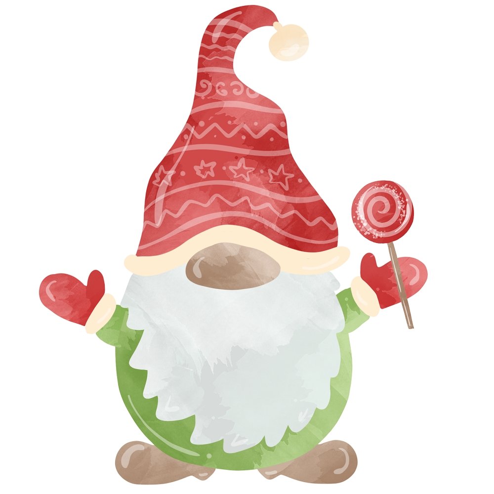 Christmas Fabric | Feeling Festive Gnome Toss Black | Timeless Treasures  YARD
