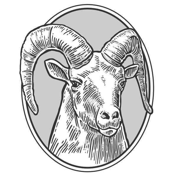 Goat Head Icon Fabric Panel - ineedfabric.com