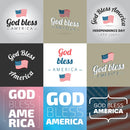 God Bless America Collage Fabric Panel - Multi - ineedfabric.com