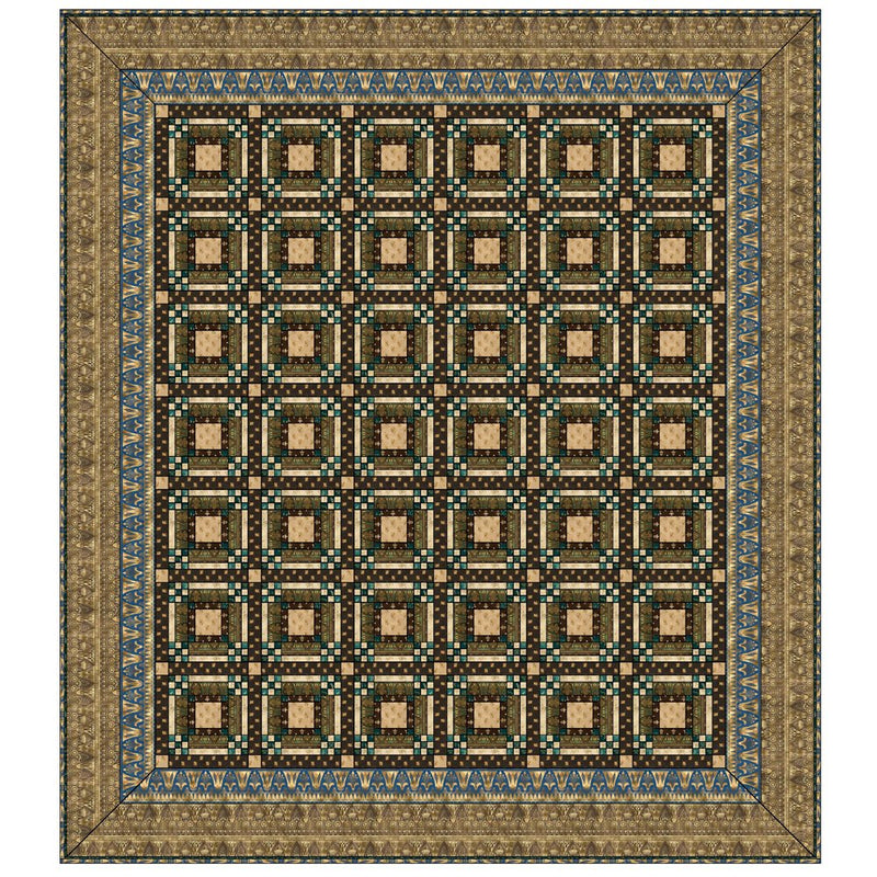 Golden Ancient Egypt Collection Quilt Kit 86" x 96 1/2" - ineedfabric.com