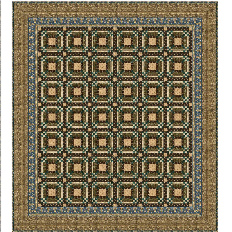 Golden Ancient Egypt Collection Quilt Kit 86" x 96 1/2" - ineedfabric.com