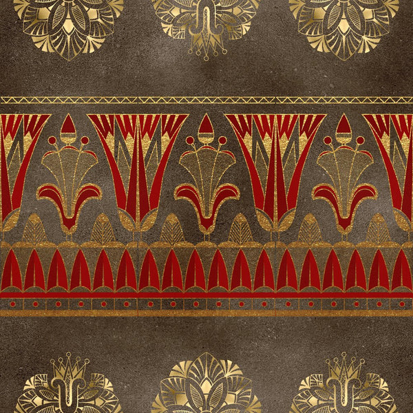 Golden Ancient Egypt Pattern 16 Fabric - ineedfabric.com
