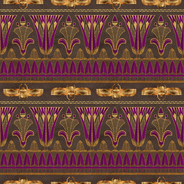 Golden Ancient Egypt Pattern 18 Fabric - ineedfabric.com