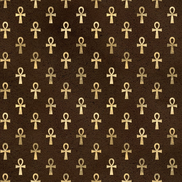 Golden Ancient Egypt Pattern 3 Fabric - ineedfabric.com