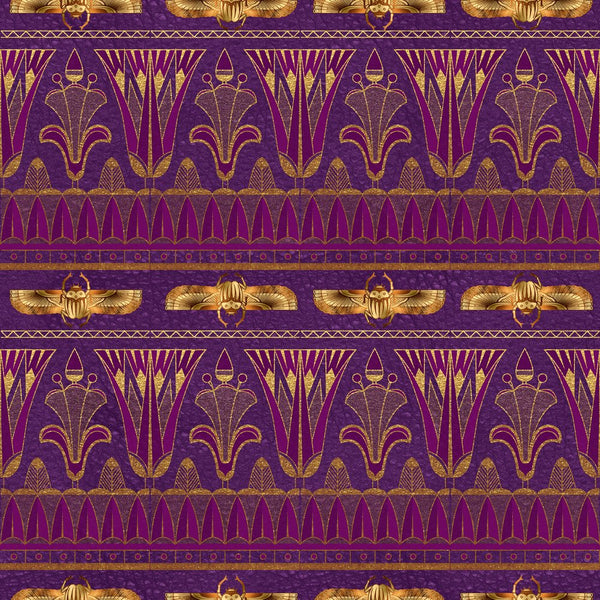 Golden Ancient Egypt Pattern 36 Fabric - ineedfabric.com