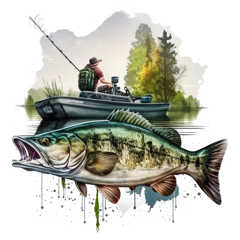 Largemouth Bass Fishing Graphic graphic Fish Minnesota Canvas