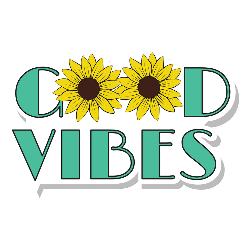 Good Vibes Retro Fabric Panel - ineedfabric.com