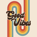 Good Vibes Retro Fabric Panel - ineedfabric.com