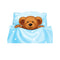 Goodnight Teddy Bear Fabric Panel - ineedfabric.com