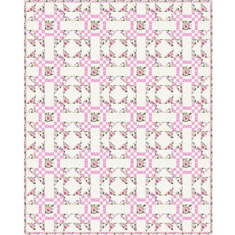 Goose in the Pond in Pink Quilt Kit - 61 1/2" x 76 1/2" - ineedfabric.com