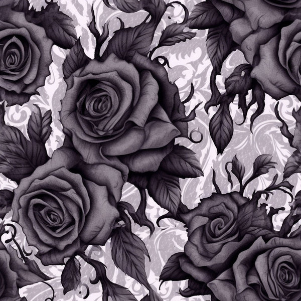 Gothic Rose Garden Pattern 3 Fabric - ineedfabric.com