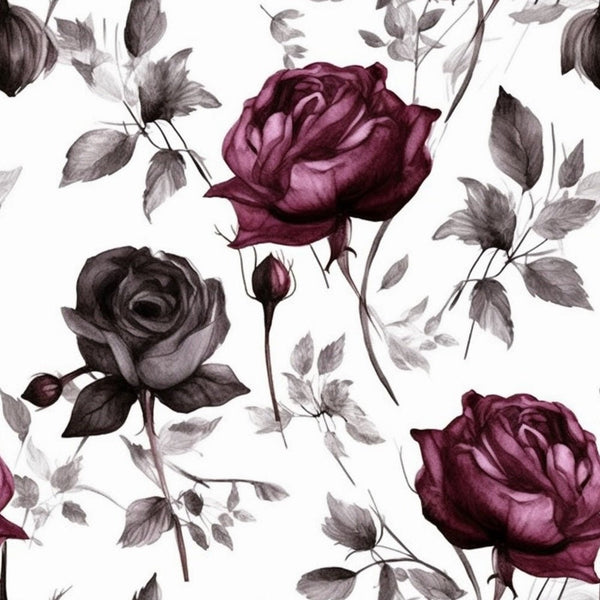 Gothic Rose Garden Pattern 6 Fabric - ineedfabric.com