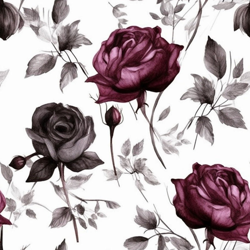 Gothic Rose Garden Pattern 6 Fabric - ineedfabric.com