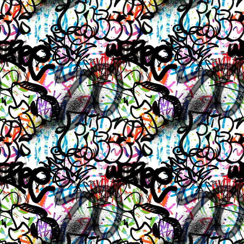 Graffiti Pattern 4 Fabric - ineedfabric.com