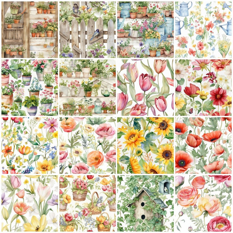 Grandma's Garden Charm Pack - 16 Pieces - ineedfabric.com