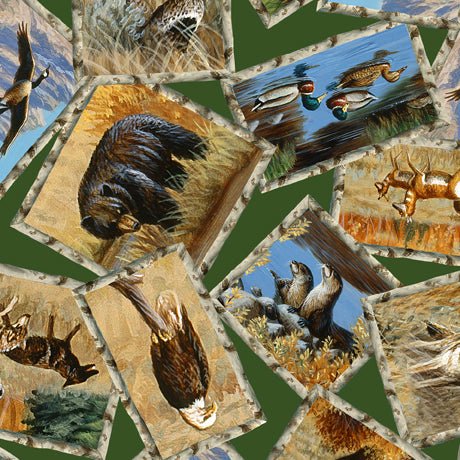 Great Plains Animal Overlapping Patches Fabric - ineedfabric.com