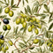 Green Olives Garden Pattern 3 Fabric - ineedfabric.com