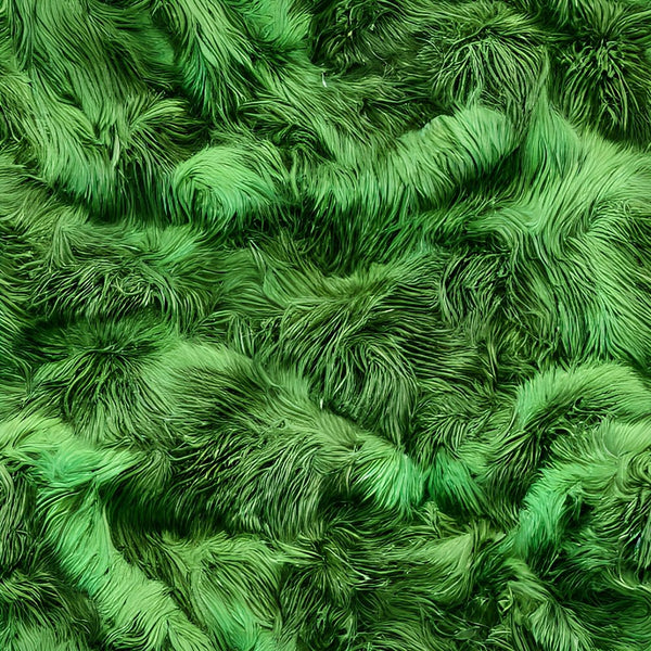 Grinch Green Fur Pattern Fabric - ineedfabric.com