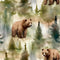Grizzly Bears in Woods Pattern 3 Fabric - ineedfabric.com