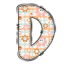 Groovy Doodle Letter ''D'' Fabric Panel - ineedfabric.com