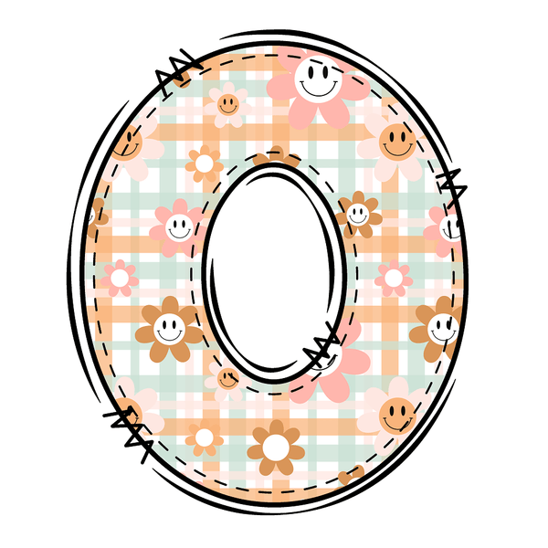 Groovy Doodle Letter ''O'' Fabric Panel - ineedfabric.com