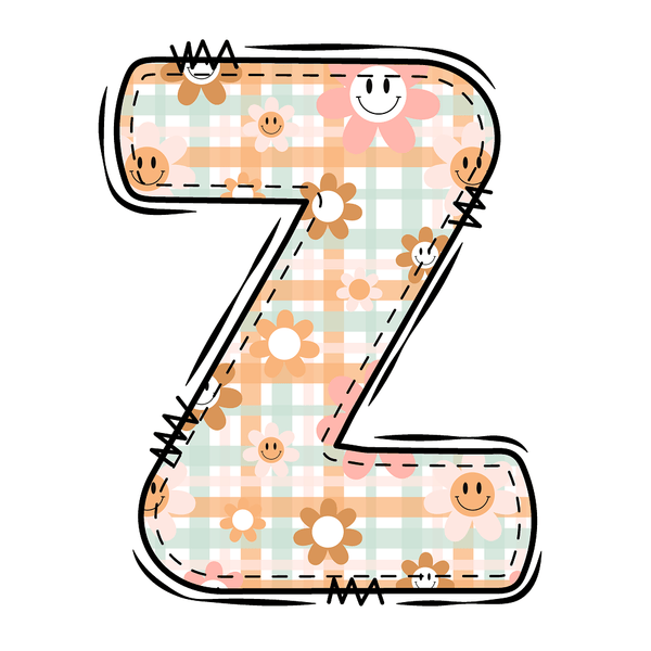 Groovy Doodle Letter ''Z'' Fabric Panel - ineedfabric.com