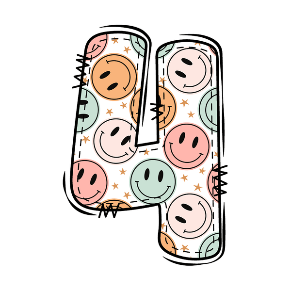 Groovy Doodle Smiley ''4'' Fabric Panel - ineedfabric.com