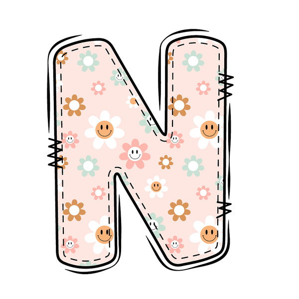 Groovy Doodle Smiley Flowers ''N'' Fabric Panel - ineedfabric.com