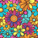 Groovy Flowers Pattern 10 Fabric - ineedfabric.com