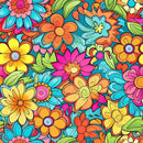 Groovy Flowers Pattern 11 Fabric - ineedfabric.com