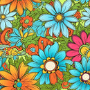 Groovy Flowers Pattern 2 Fabric - ineedfabric.com